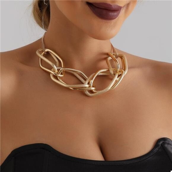 18K Gold-Plated Chain Necklace - Picture 1 of 10
